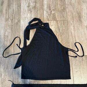Edikted Black Halter Crop Top